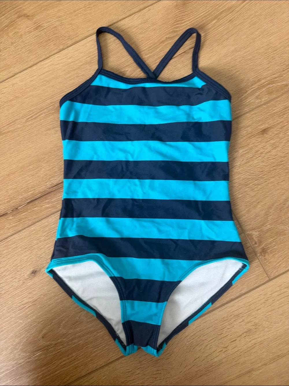 Kids Striped Blue One-Piece Swimsuit